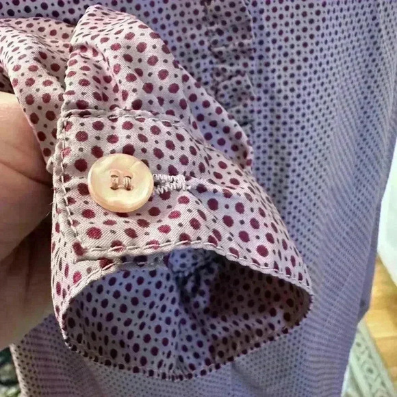 Vintage ALLYSON HOLLEY Top/Blouse Mauve BUTTON UP Silky RUFFLES XL - Picture 4 of 9